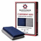 Jewelry Cleaning Cloth For Silver   Gold - Polishing Cloths In 2 Sizes