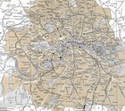 1896 Johnson Map London City Plan Thames Parks Railroads Landmarks England Uk