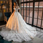 New Luxury Ivory Sweetheart Neck Ball Gown Wedding Dresses Beaded Appliques