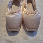 Bozioner Ballet Women girls Size 37 Pink Satin Ballet Pointe Shoes With Ribbons 