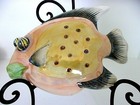 Vintage Ceramic Fish Wall Plaque With Luster Glaze And Iridescent Shimmer 9 Inch