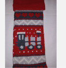 Pottery Barn Christmas Stocking Natural Fair Isle Knitted Holiday Train Nwt Knit