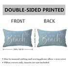 Beach Decorative Lumbar Pillowcase I Love You 20  X 12   pack Of 1  Light Blue