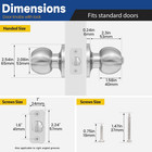 Keyed Entry Door Knob With Lock   Key Satin Nickel Exterior Interior Door Handle