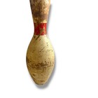 1950s Bowling Pin 15 5  Turned Wood Chippy Sports Room Decor