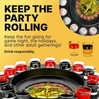 Shot Glass Roulette Drinking Game     16-piece Red black Set With 2 Metal Balls   