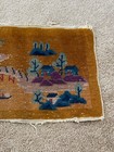 Vintage Antique Small Woven Rug Mat W  Landscape Decoration