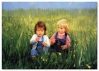 Lovely Children-flowers Of Life Pretty Girl   Boy Kids Art New Modern Postcard
