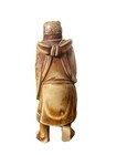 Wooden Buddha Carrying Fish Statue