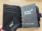Montblanc Leather Date Book - Small Pocket Size - Black Leather