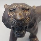 Antique Bronze Tiger Sculpture Meiji Period Japanese Signed