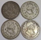 Mexican Silver Un Peso World Coin Lot - Four Piece  1957-1963