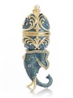 Keren Kopal Egg Elephant Pedestal Trinket Box Decorated With Austrian Crystals