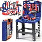Kids Tool Set Bench 76 Pc - Toddler Tool Bench Set With Electronic Play Drill   