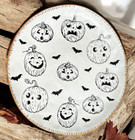 Eli   Ana Pumpkin And Bats Halloween Dinner Plate Embossed Ceramics   New 