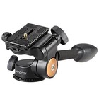 Andoer Camera Tripod Handle Ball Head 3-way Fluid Head With Quick Release Plate