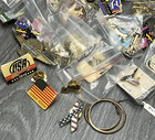 Large Lot Vintage   Modern Advertising Collectible Enamel Pins Pan Am Usa