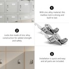  4 Pcs File Cabinet Padlock Drawer Cam Furniture Connector Locks Combination