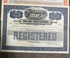  lot Of 4  New York Central Railroad -mortgage Bond Certificate 1k  5k  10k  50k