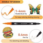 New Dual Brush Marker Pens 72 Colors Art Markers Set W  Fine And Brush Tip Kids