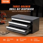 Vevor Drill Bit Dispenser Organizer Cabinet Three-drawer 1mm To 13mm Stackable