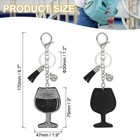 Rhinestone Keychain Bling Crystal Keychain Purse Charm Black