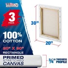 3 Pack Of Us Art Supply 20  X 30  Acrylic Primed Cotton Duck Stretched Canvas