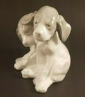 Figurine Pointer Puppies Dogs Porcelain Antique Gebruder Heubach Circa 1900 Rare