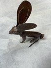Vintage Unique Metal Big Ear Jack Rabbit Sitting Large Decor 12 Inches Tall