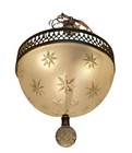 Antique Brass Art Deco Ceiling Light Vintage Hanging Fixture Elegant Lamp
