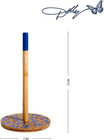Dolly Parton Bamboo Blue Paper Towel Holder Kitchen Jumbo Roll Stand 13 Inch