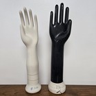 2 White   Black Glove Form Molds   1991   1993  General Porcelain  Trenton Nj