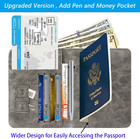 Passport Holder Cover Wallet Travel Essentials Rfid Blocking Leather Card Case I