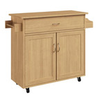 Kitchen Cart W spice Rack Storage Cabinet Rolling With Drawers Microwave Stand