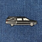 2-pack Funeral Patch Set Embroidered Hearse Mortuary Coffin Casket Badge Iron On