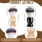  2 Pack Men Shaving Brush  Soap Synthetic Hair Tool   Wet Shave Using Cream 