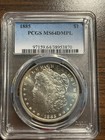 1885-p Morgan Silver Dollar  1 Pcgs Ms 64 Deep Mirror Prooflike Proof Like Dmpl