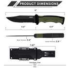 9   Tactical Survival Knives Fixed Blade Knife With Sheath Bowie Knife Hunting
