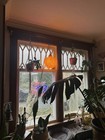 Vintage Spaghetti Lamp Orange Mcm Hanging Swag Light Lamp Long Chain   Cord