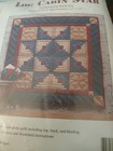 Vintage 2002 Log Cabin Star 22    X  22  Square Wall Quilt Kit Farmhouse Country 