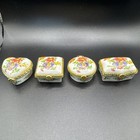 Porcelain Trinket Box Hinged Floral Heart Lot Valentines Day Gift Vintage New