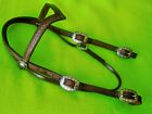 New Quality Allegany Mountain Brown Tooled Headstall j watt Buckles ranch Show