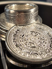Aztec Calender  999 Pure Silver Coin Ring Sz 9-14 Azteca Mayan Mirror Finish 1oz