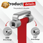 Heavy Duty Strap Oil Filter Wrench Adjustable Nylon Band Fits 3 8    1 2  Drive