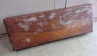 Antique Large Primitive Wood Box Tray Shelf  10 x27 3 4 x3  Tall Chippy Paint