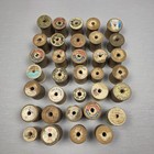 Vintage Wooden Thread Spools Lot Of 34