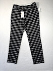 Swing Control Golf Pants Womens 14 Black White Plaid Pull On Stretch Pockets