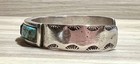 Vintage Handmade Navajo Sterling Silver Multi Gemstone Cobblestone Cuff Bracelet