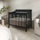 Baby Crib 4-in-1 Convertible Mini Aden Pinewood Black 628 K Dream Gold