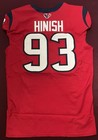 Kurt Hinish Houston Texans Nfl Game Worn 2023 Battle Red Jersey  notre Dame 